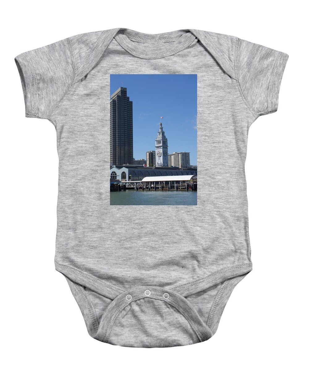 San Francisco Baby Onesie featuring the photograph Ferry Building in San Francisco by Weir Here And There
