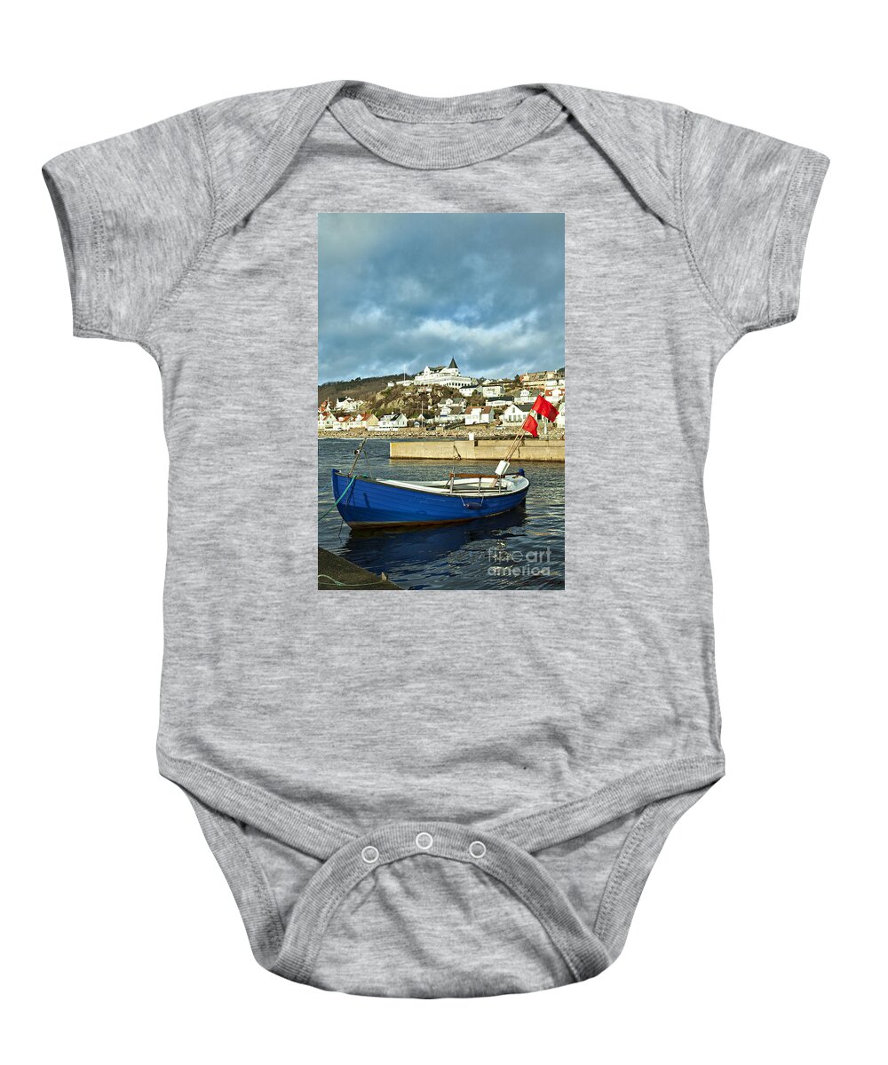 Sweden Baby Onesie featuring the photograph Fishing village of Molle in Sweden by Sophie McAulay