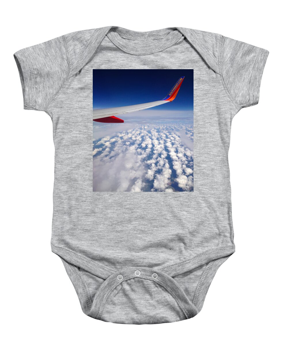 Flight Baby Onesie featuring the photograph Flight Home by Debra Martz