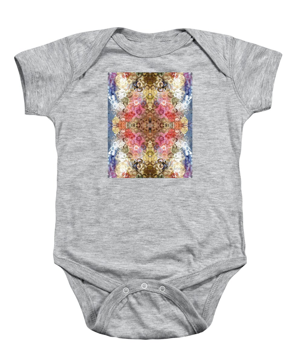 Abstract Baby Onesie featuring the painting Flowers for the Fish 1P by Will Barger