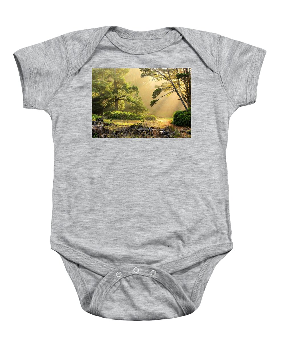 Landscape Baby Onesie featuring the photograph Fog at Fogarty 0004 by Kristina Rinell
