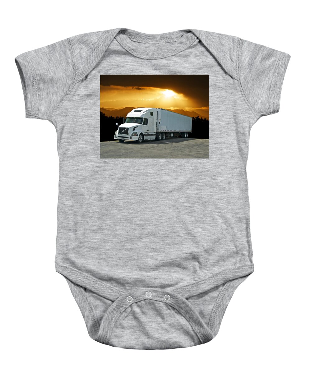 Auto Baby Onesie featuring the photograph For the Long Haul by Dave Koontz