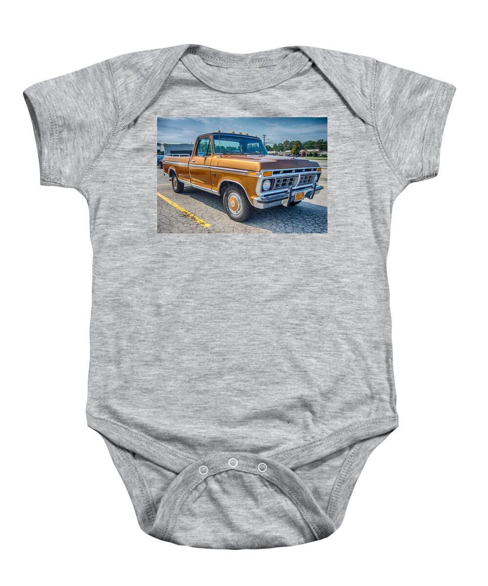 Ford Baby Onesie featuring the photograph Ford F-100 7P00531h by Guy Whiteley