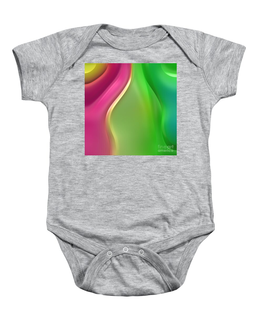 Forms Baby Onesie featuring the digital art Formes Lascives - 432 by Variance Collections