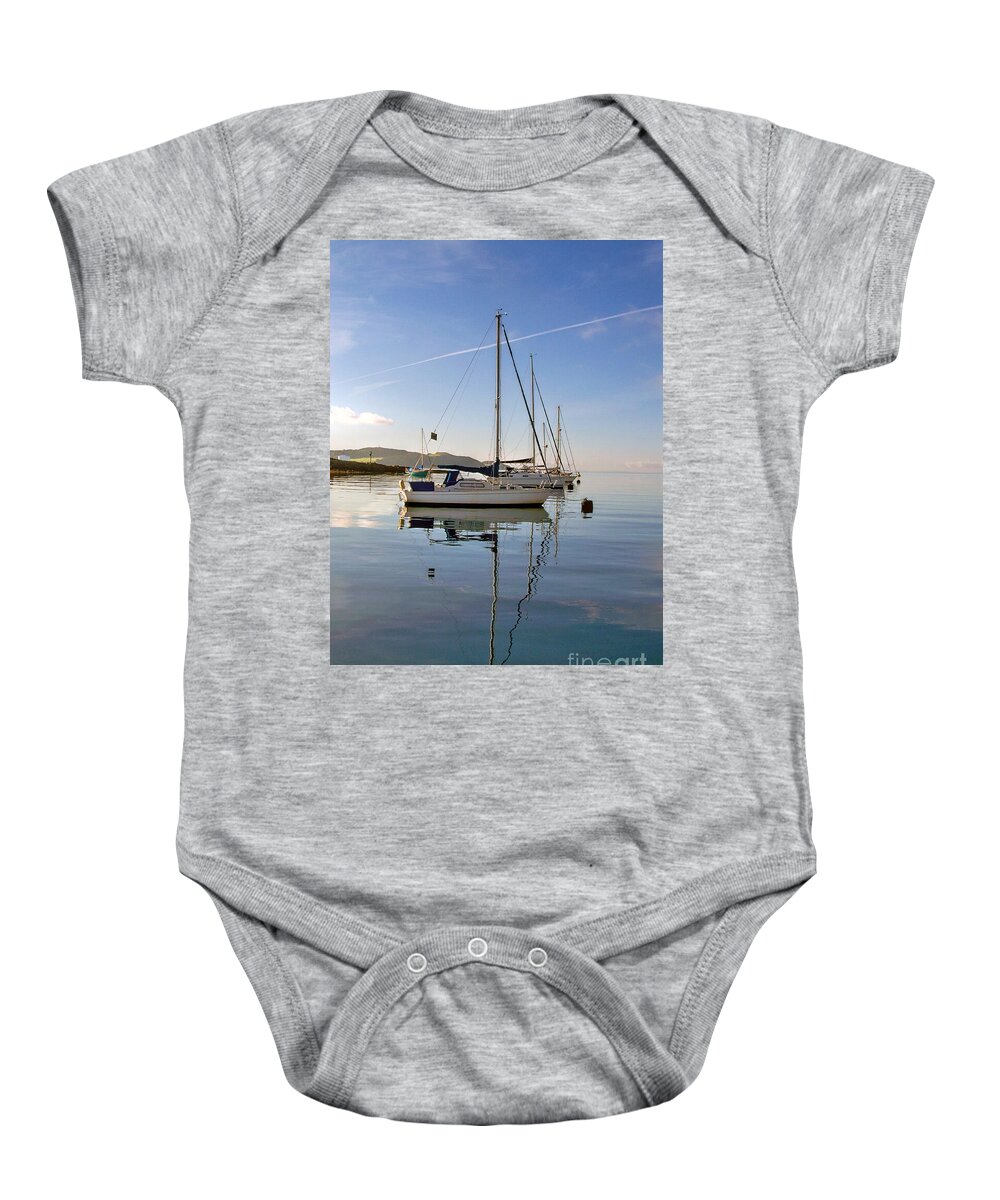 Yachts Baby Onesie featuring the photograph Four Yachts by Lynn Bolt