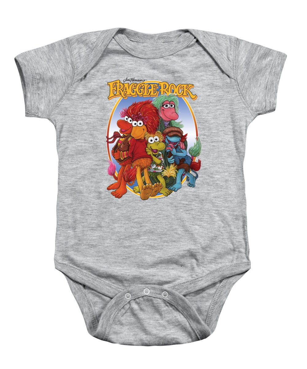  Baby Onesie featuring the digital art Fraggle Rock - Group Hug by Brand A