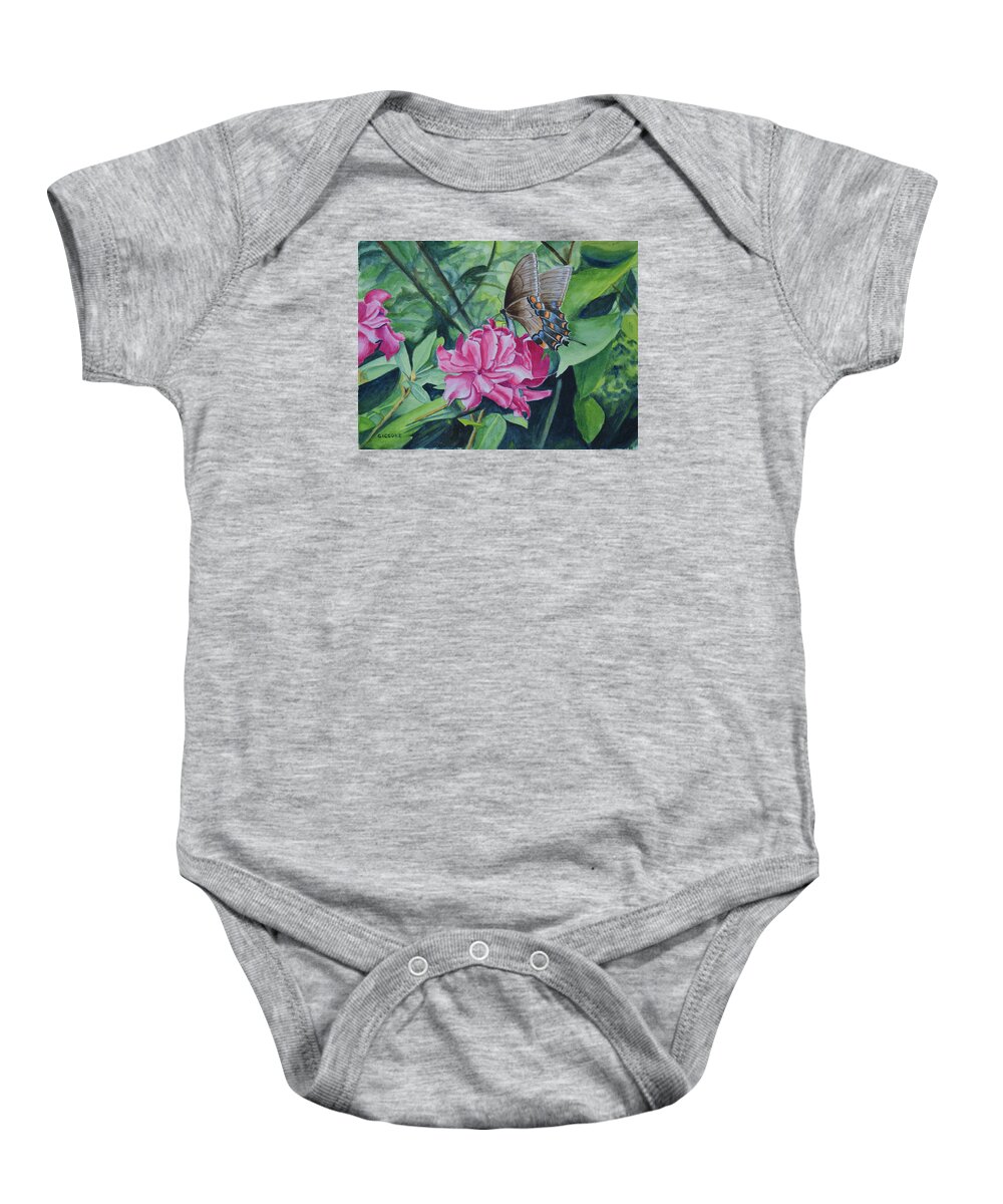 Floral Baby Onesie featuring the painting Garden Beauties by Jill Ciccone Pike