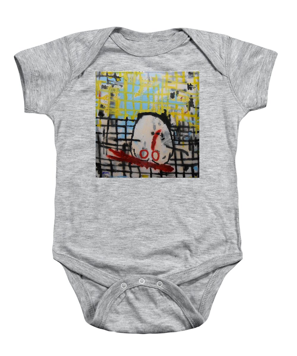 Abstract Baby Onesie featuring the painting Gep by GH FiLben