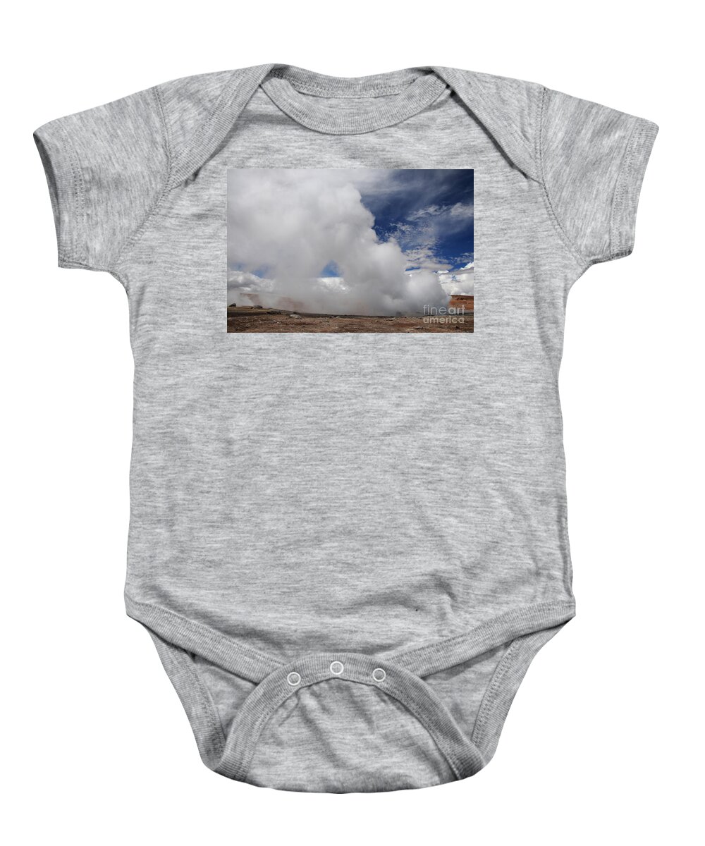 Bolivia Baby Onesie featuring the photograph Geyser in Bolivia 4 by Vivian Christopher