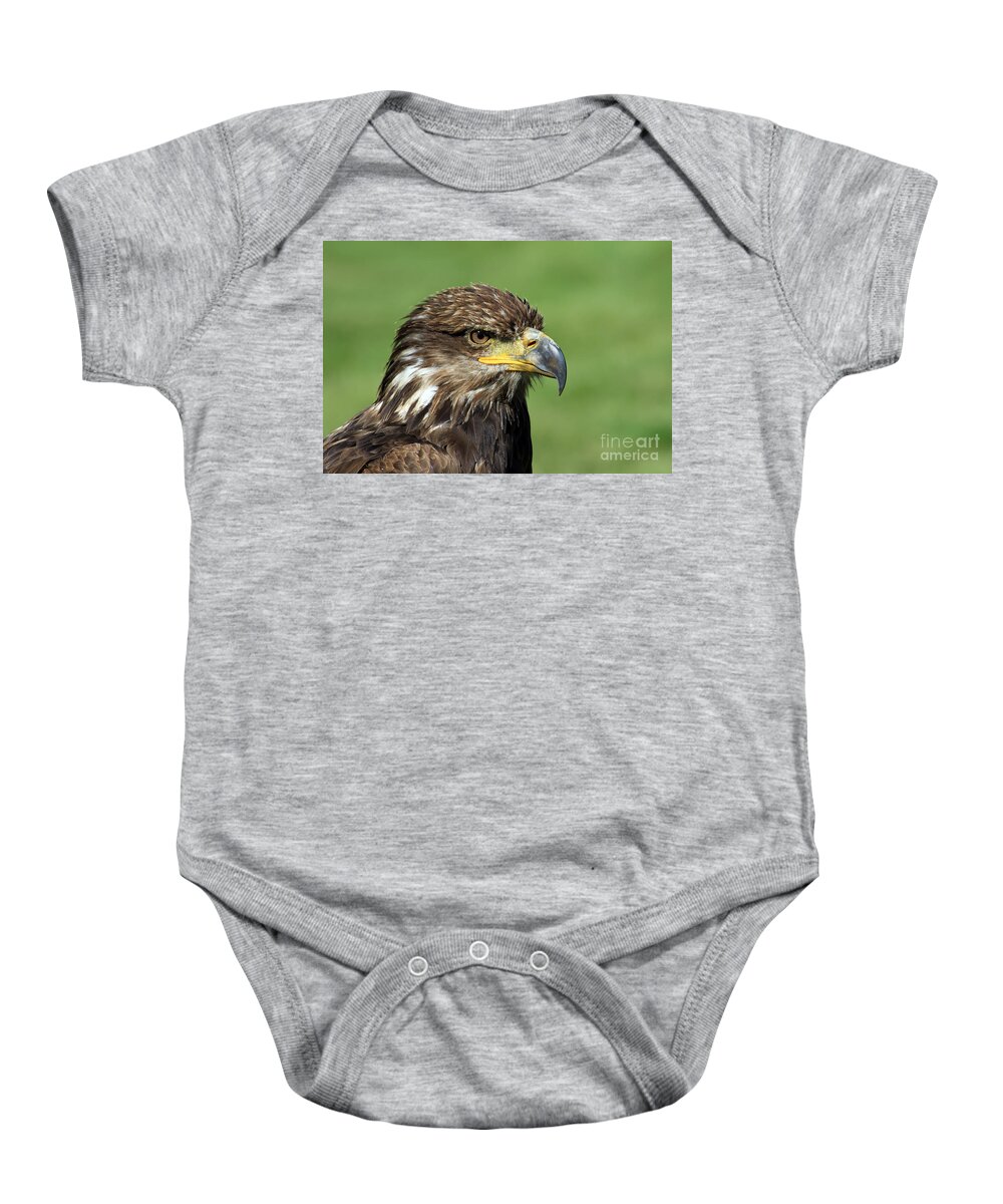 Animal Baby Onesie featuring the photograph Golden Eagle by Teresa Zieba