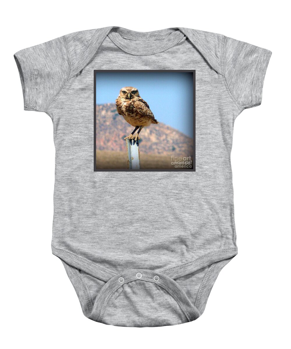 Owl Baby Onesie featuring the photograph Got My Eyes On You Owl by Susan Garren