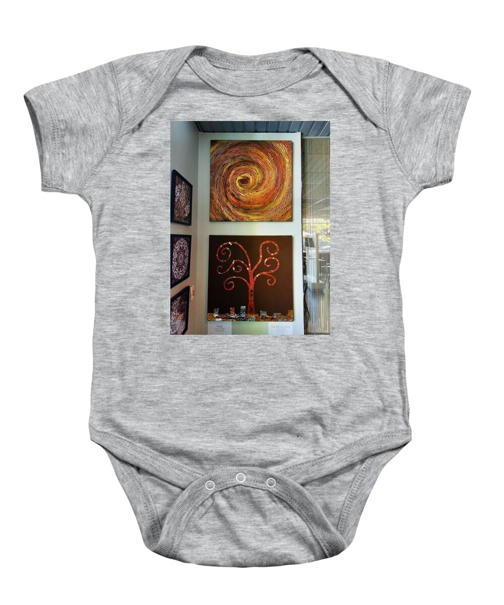 Example Baby Onesie featuring the painting Hapa Sushi Cherry Creek 4 by Angelina Tamez