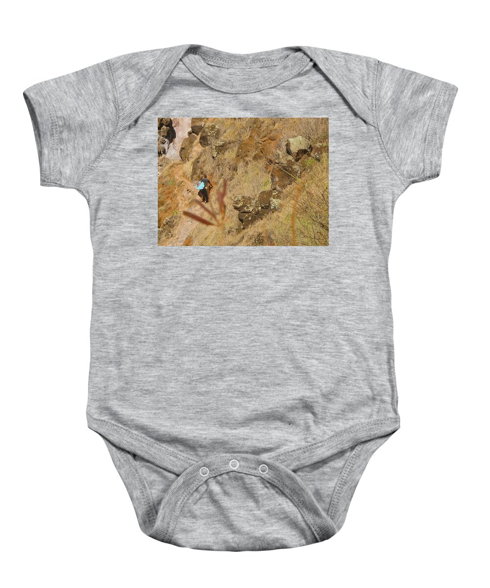 Surf Baby Onesie featuring the photograph Hawaiian Commute by Kathy Corday