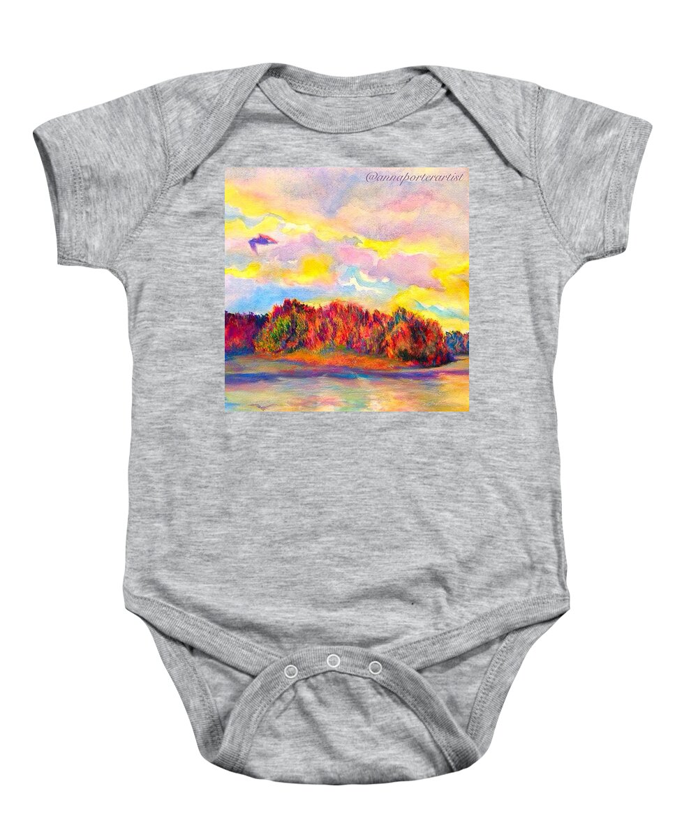 Jonathan Livingston Seagull Baby Onesie featuring the photograph A Perfect Idea of Freedom and Flight by Anna Porter