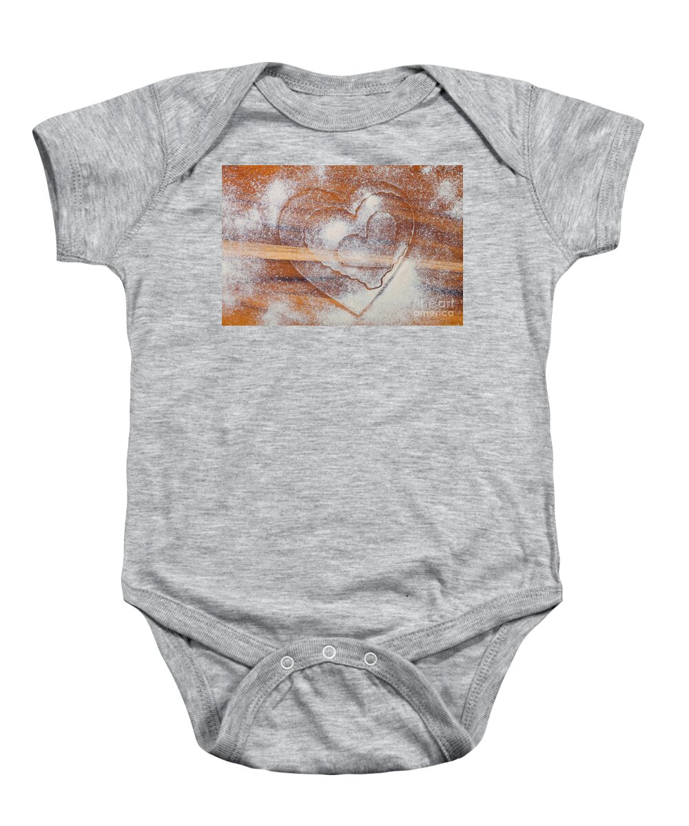 Heart Baby Onesie featuring the photograph Heart Imprints by Diane Macdonald