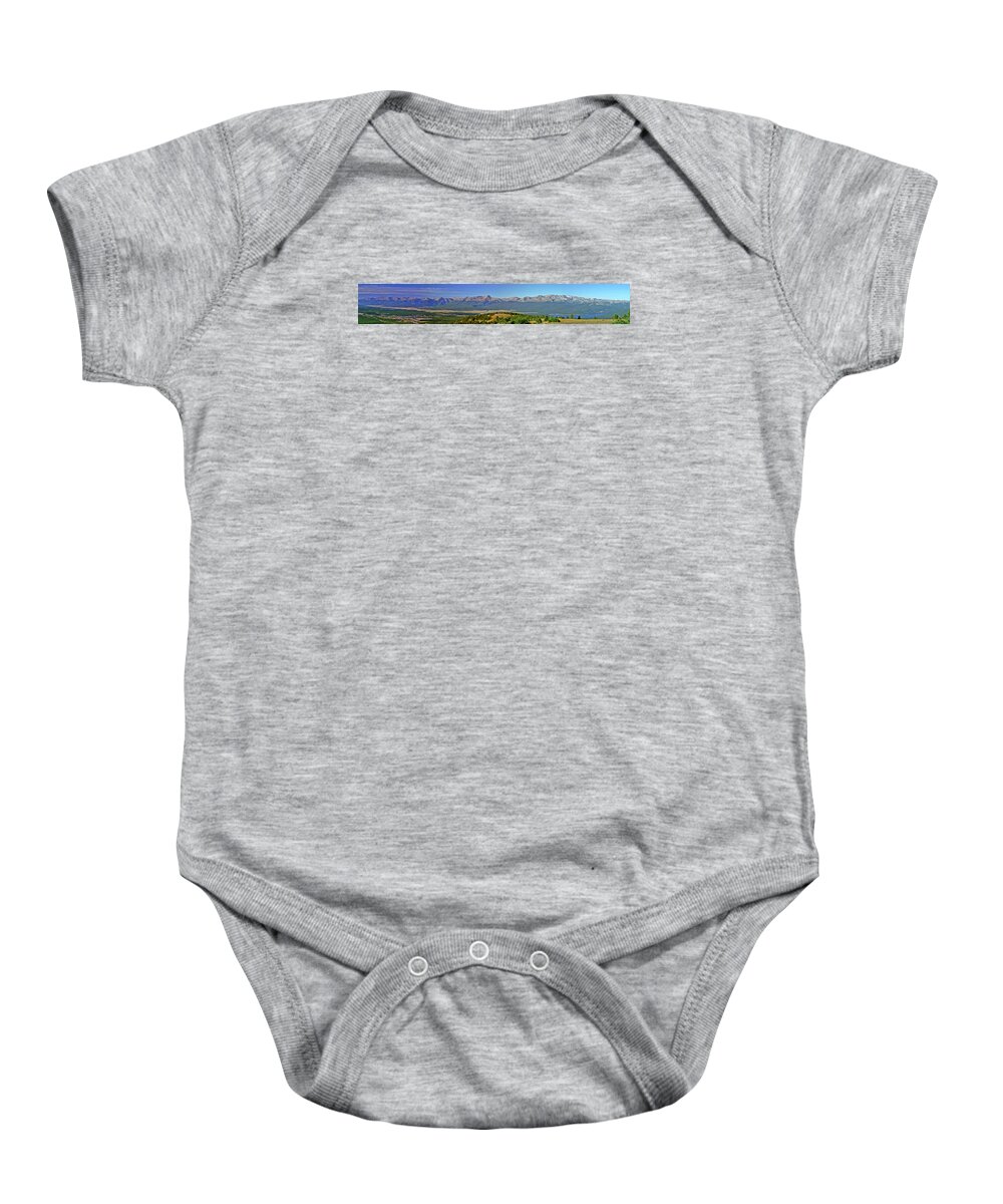 Rocky Mountains Baby Onesie featuring the photograph Heart of the Sawatch Panoramic by Jeremy Rhoades