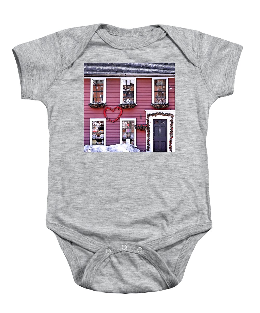 Hearts Baby Onesie featuring the photograph Hearts Decorations by Janice Drew
