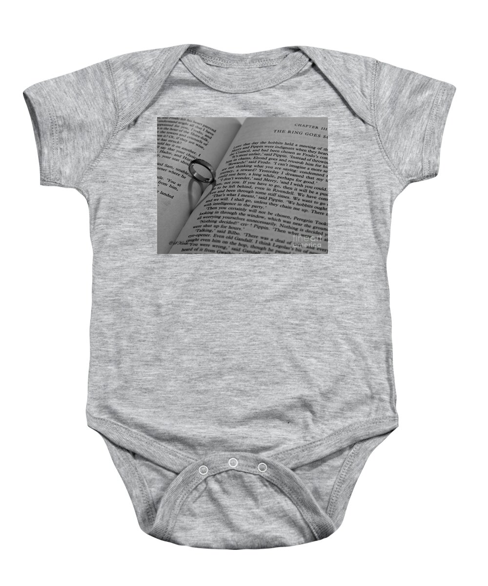 Black And White Baby Onesie featuring the photograph Hearts - My Precious by Sue Karski