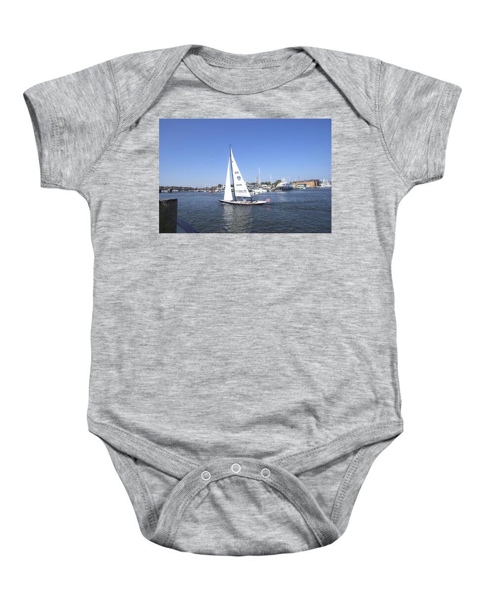 Sailboat Baby Onesie featuring the photograph Spa Creek Annapolis by Charles Kraus