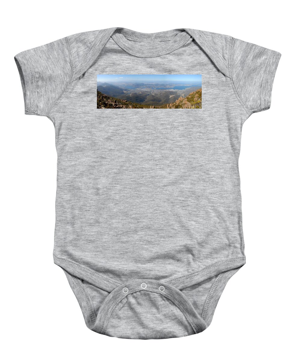 Landscape Baby Onesie featuring the photograph Hobart city by Glen Johnson