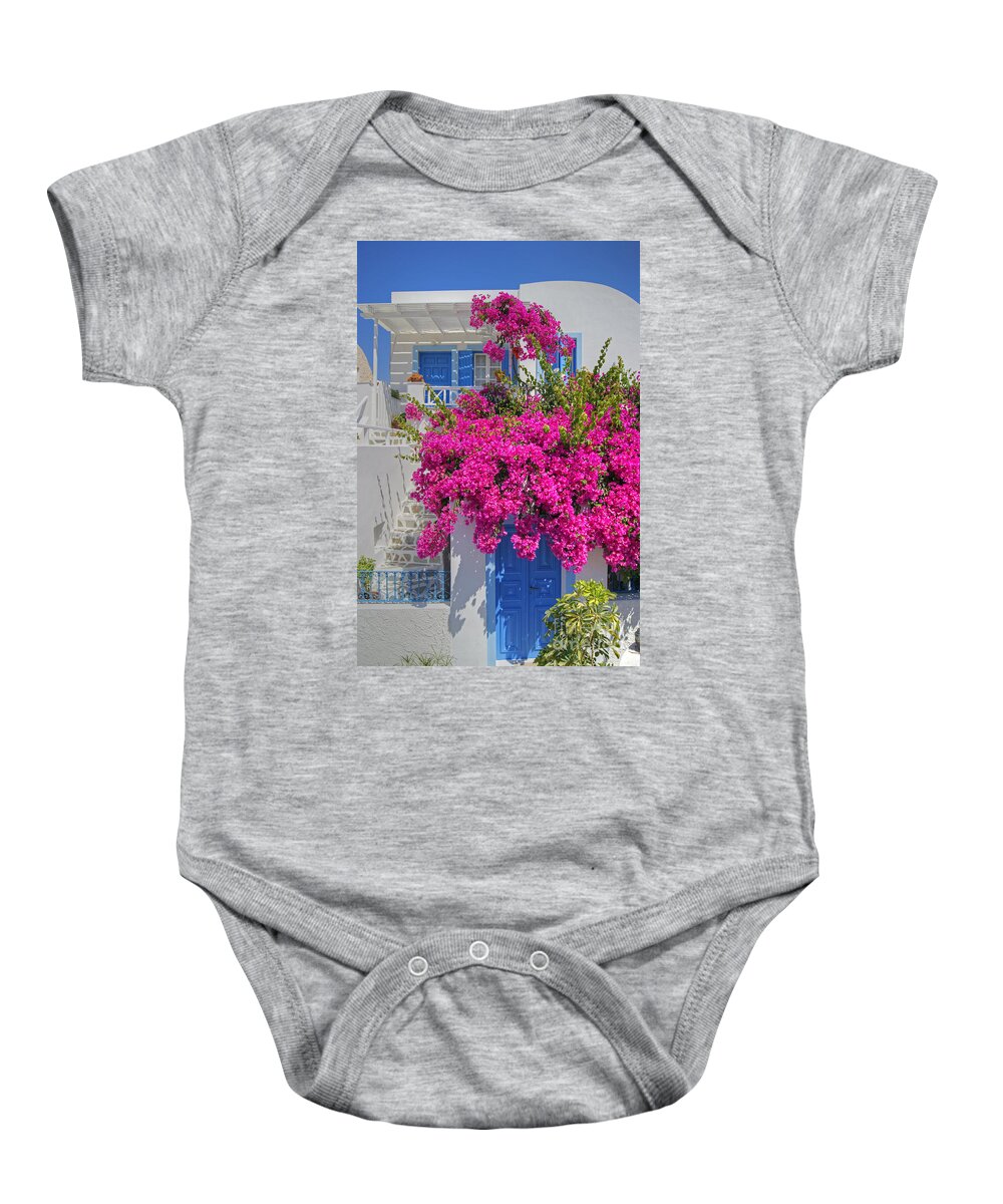 Bougainvillea Baby Onesie featuring the photograph House Of Bougainvillea by David Birchall