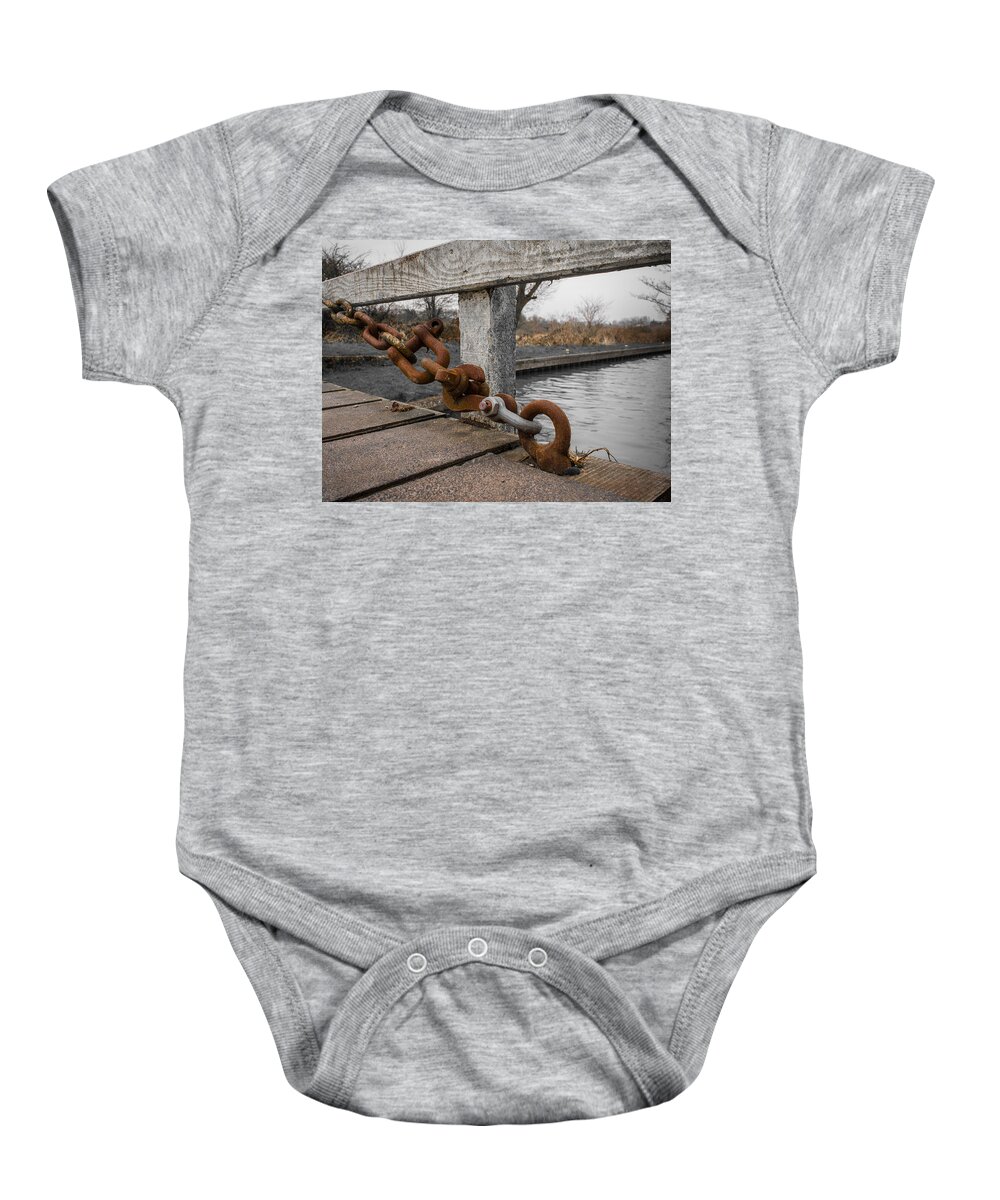 Bridge Baby Onesie featuring the photograph Hungerford Swing Bridge by Mark Llewellyn