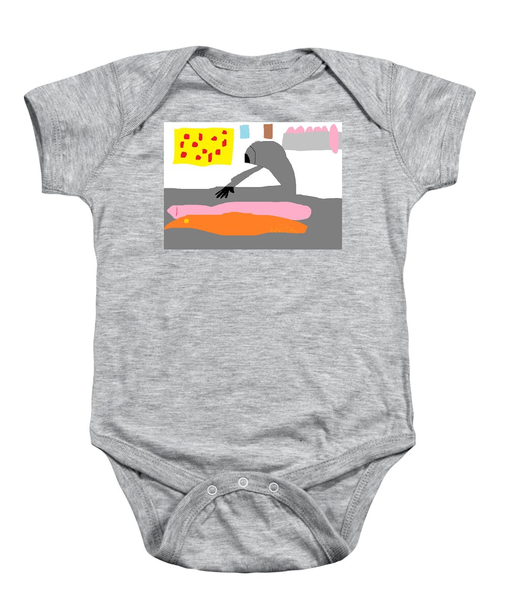 Imposter Baby Onesie featuring the painting Imposter by Anita Dale Livaditis