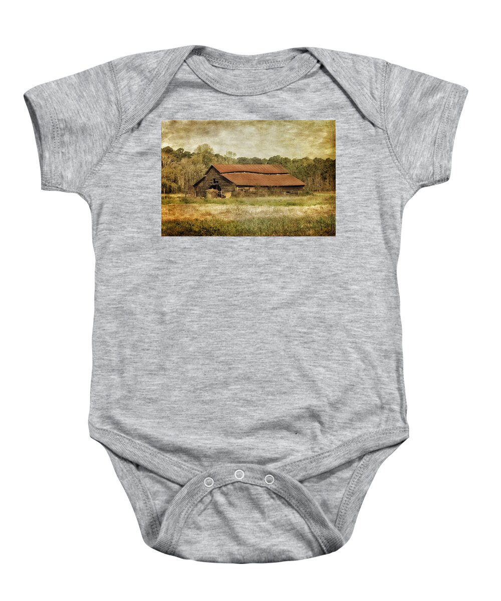 Barn Baby Onesie featuring the photograph In The Country by Kim Hojnacki