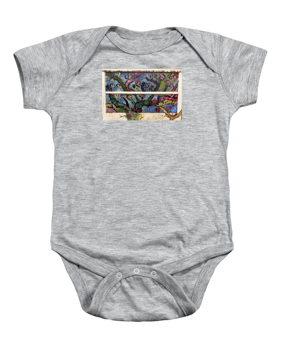 Tree Limbs Baby Onesie featuring the painting Jen's View by Mykul Anjelo
