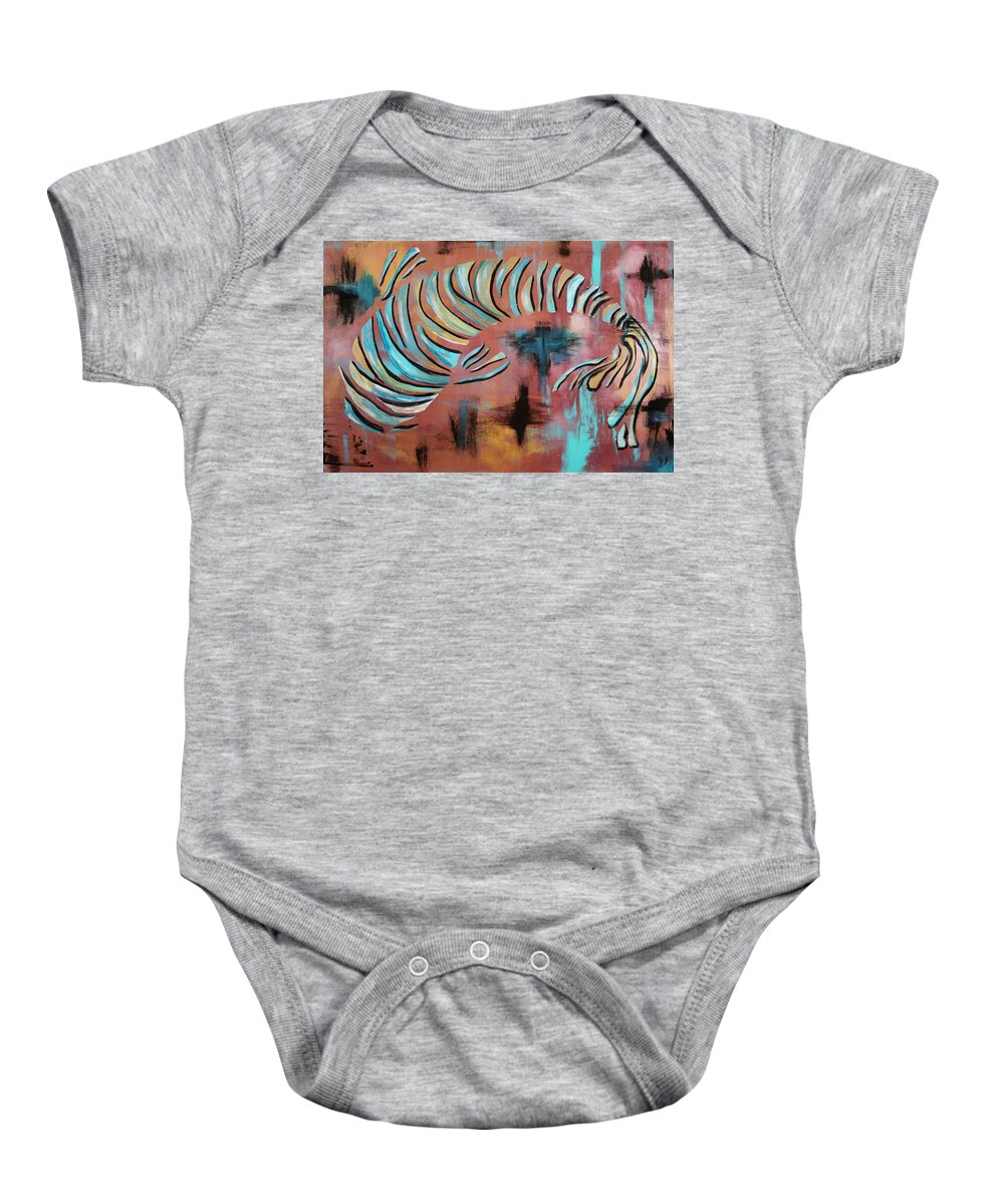 Koi Fish Baby Onesie featuring the painting Jewel of the Orient by Nan Bilden