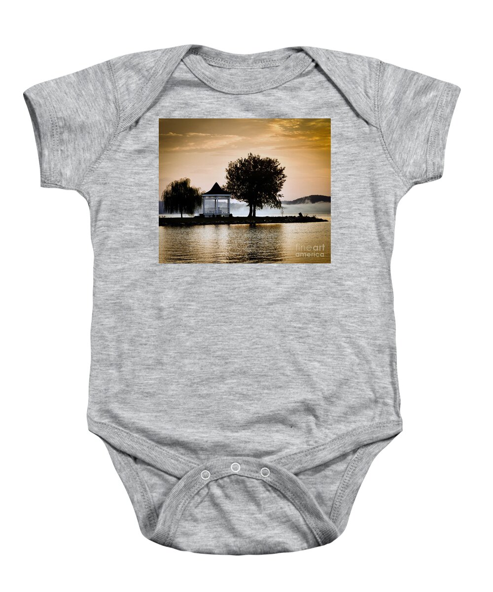 Sunrise Baby Onesie featuring the photograph Just Before Sunrise by Kerri Farley