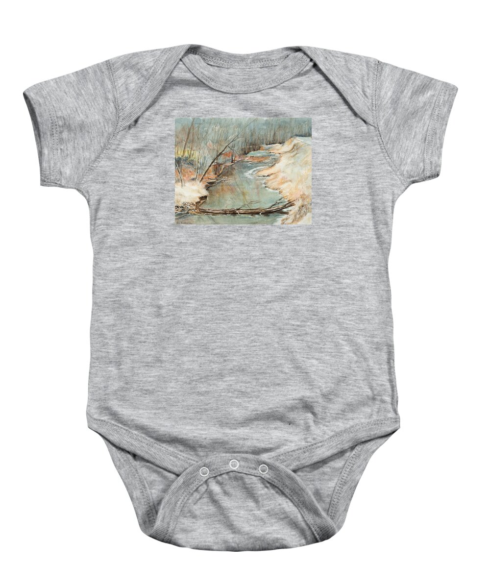 Landscape Baby Onesie featuring the painting Just Resting by Lee Beuther