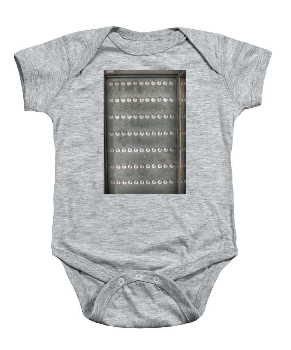 Urbex Baby Onesie featuring the digital art Keys are lost by Nathan Wright