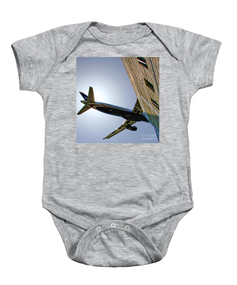Airplane Baby Onesie featuring the photograph Landing By Diana Sainz by Diana Raquel Sainz