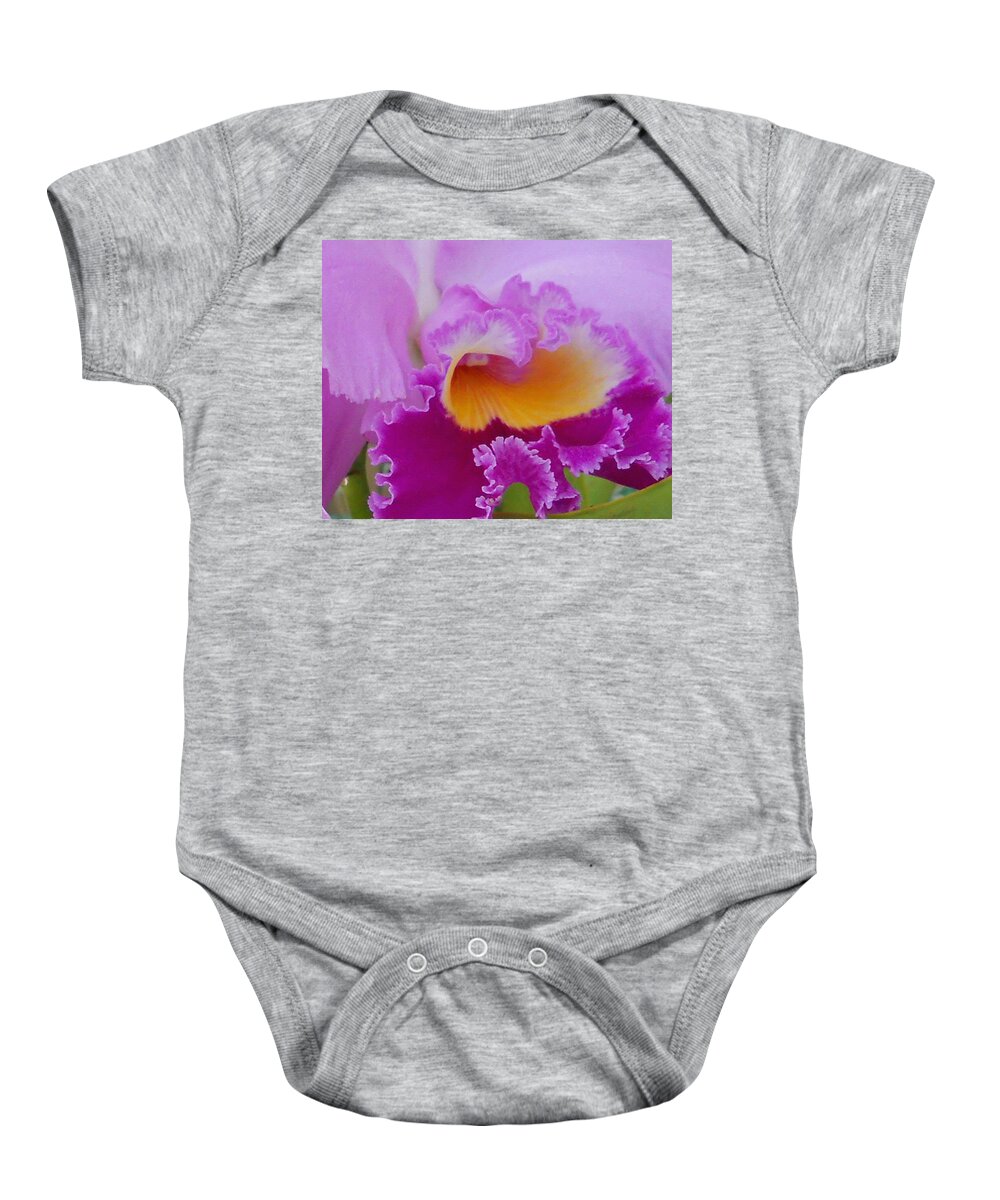 Orchid Baby Onesie featuring the photograph Lavender Orchid by Aimee L Maher ALM GALLERY