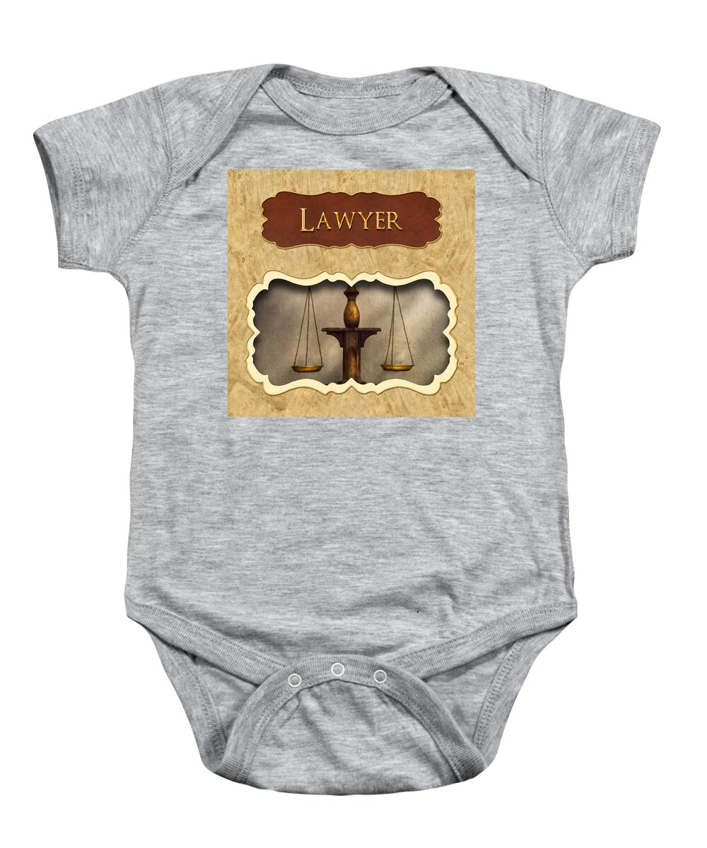 Lawyer Baby Onesie featuring the photograph Lawyer button by Mike Savad