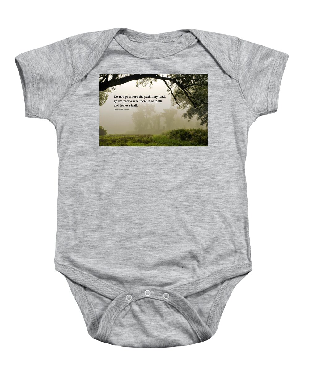 Inspiration Baby Onesie featuring the photograph Life's Path Inspirational Art by Christina Rollo