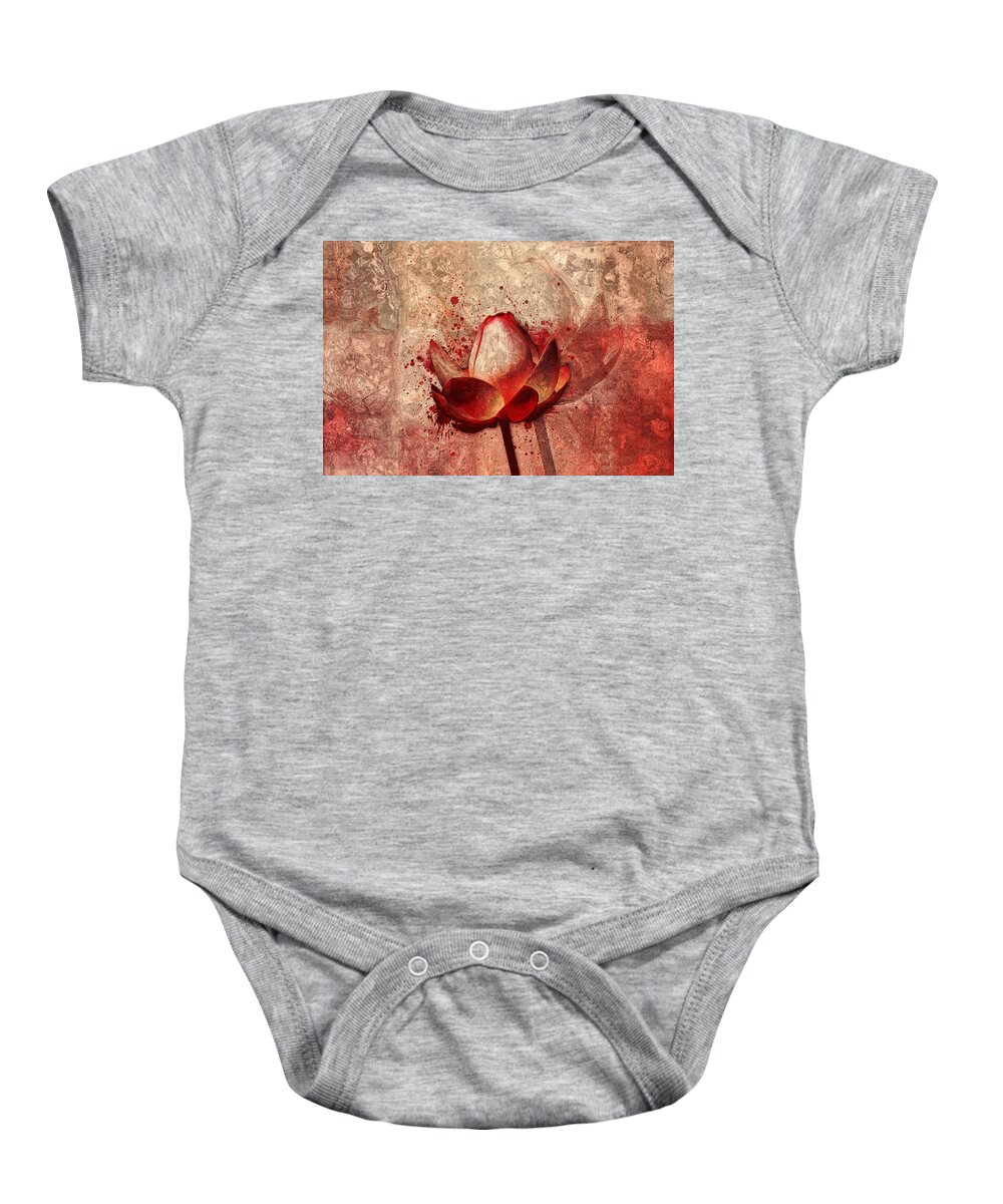 Waterlily Baby Onesie featuring the digital art Lily My Lovely - 11a by Variance Collections