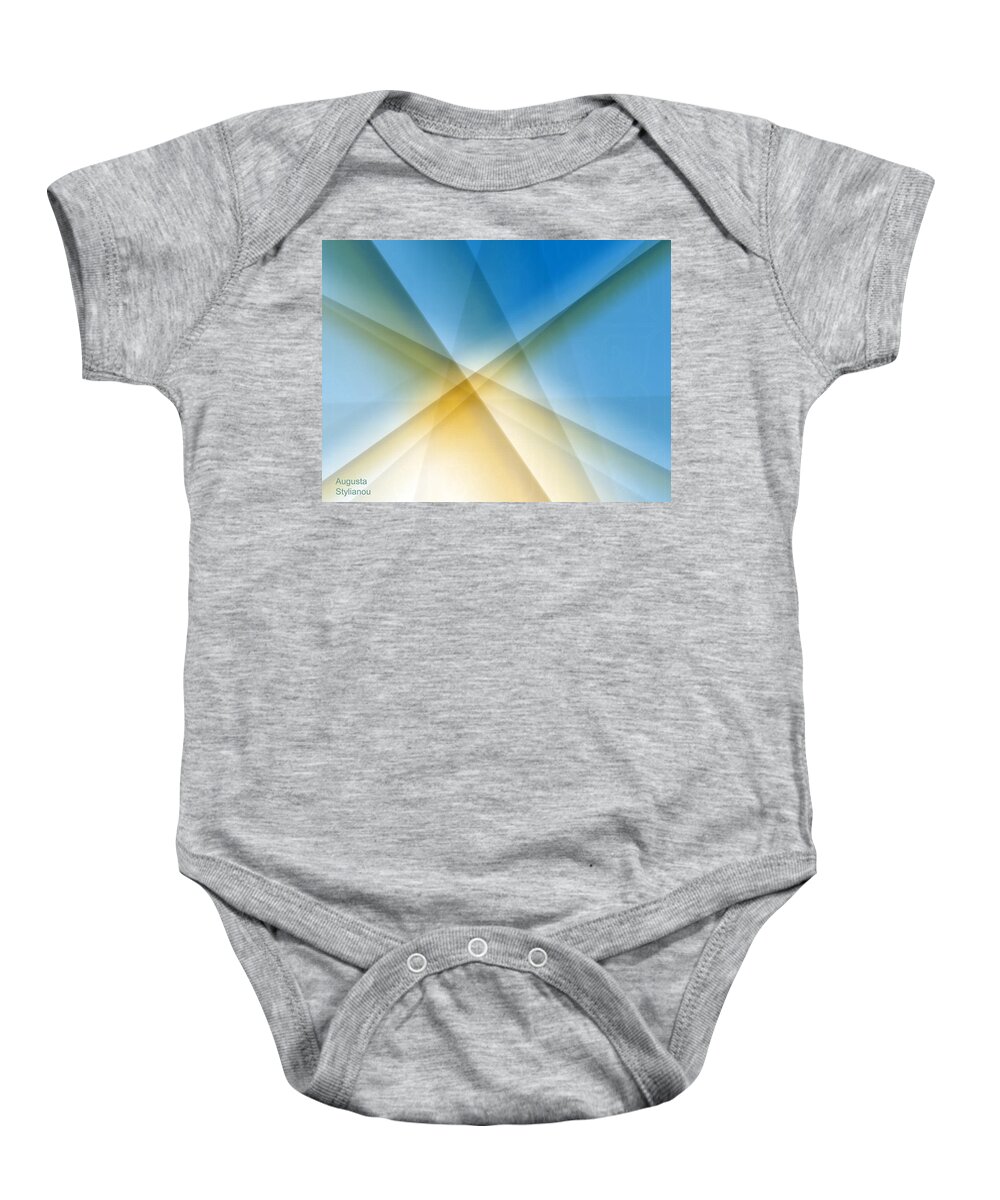 Augusta Stylianou Baby Onesie featuring the digital art Lines and Angles by Augusta Stylianou