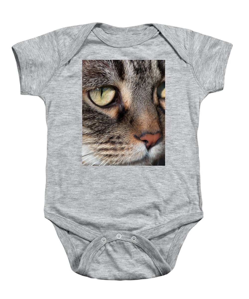 Cat Photographs Baby Onesie featuring the photograph Lovely Mama Cat by Kathleen Bishop