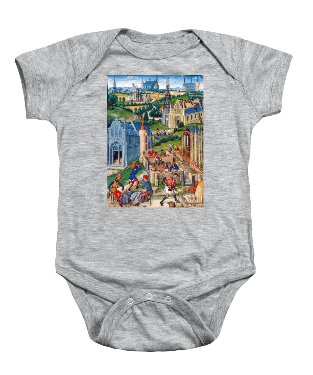 Architecture Baby Onesie featuring the photograph Medieval Construction, 15th Century by Photo Researchers