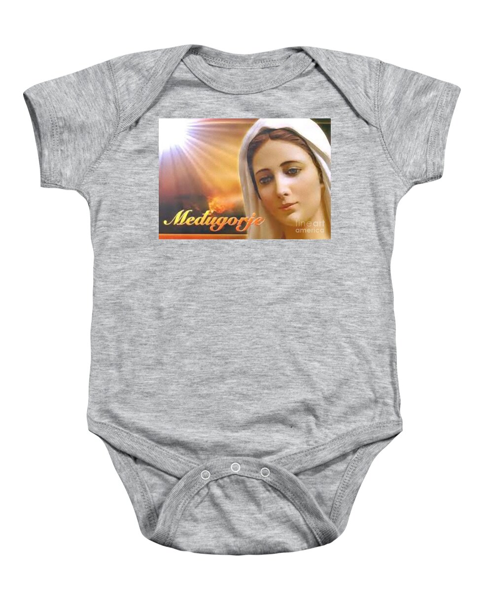 God Baby Onesie featuring the photograph Medjugorjie by Archangelus Gallery
