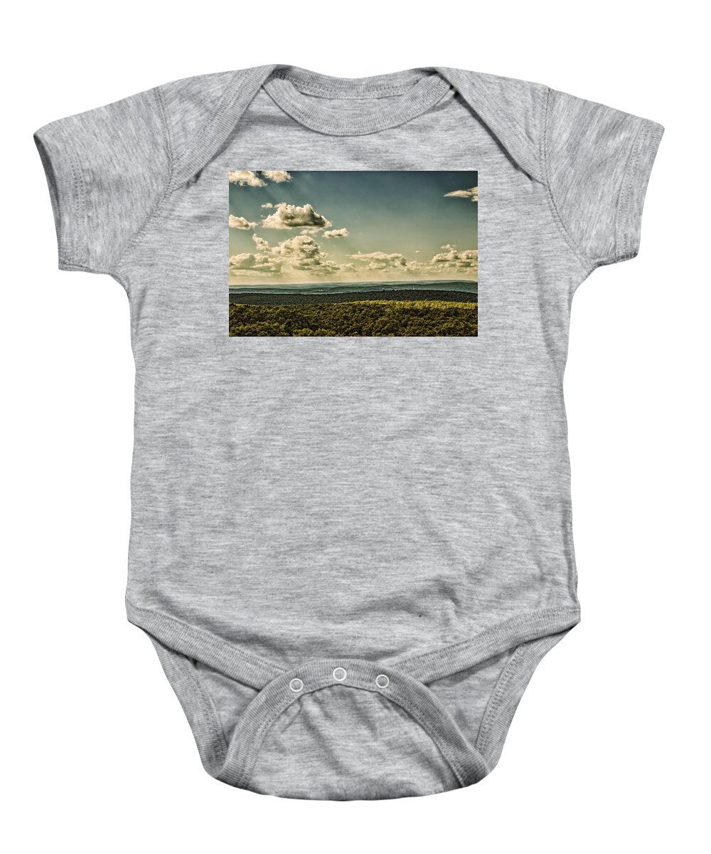 Landscape Baby Onesie featuring the photograph Mile's Between Us. by Rob Dietrich