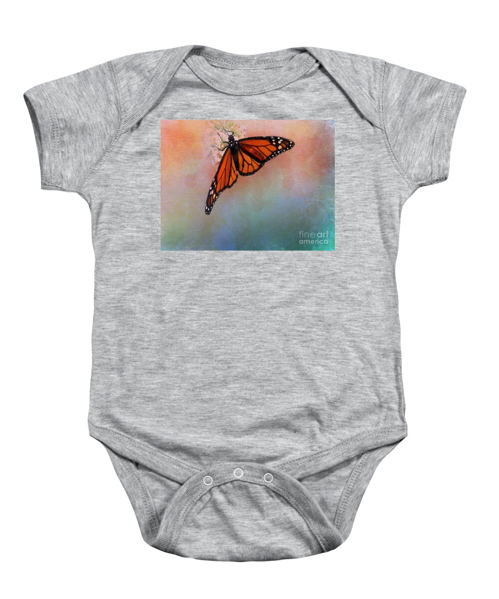 Monarch Baby Onesie featuring the photograph Monarch by Judi Bagwell