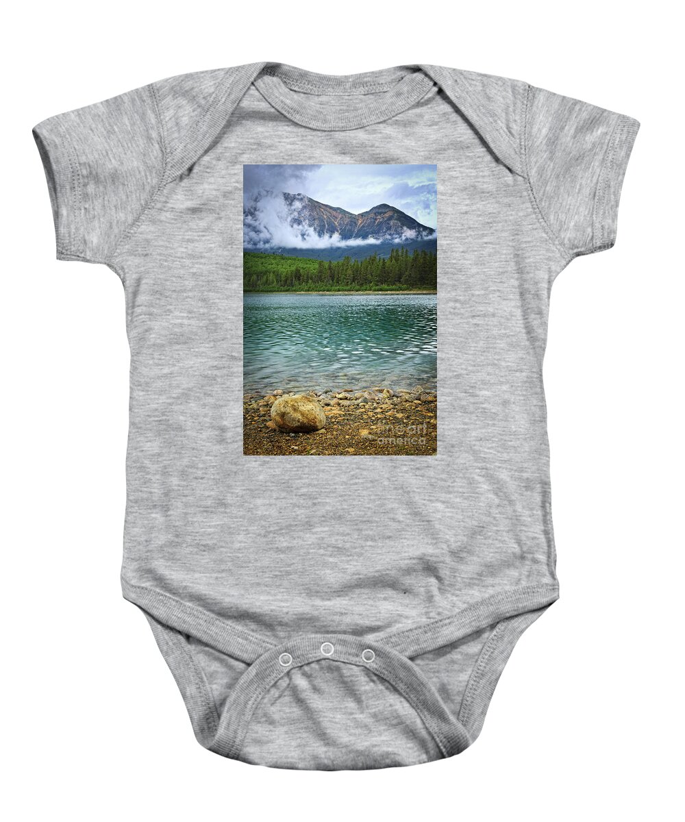 Lake Baby Onesie featuring the photograph Mountain lake by Elena Elisseeva