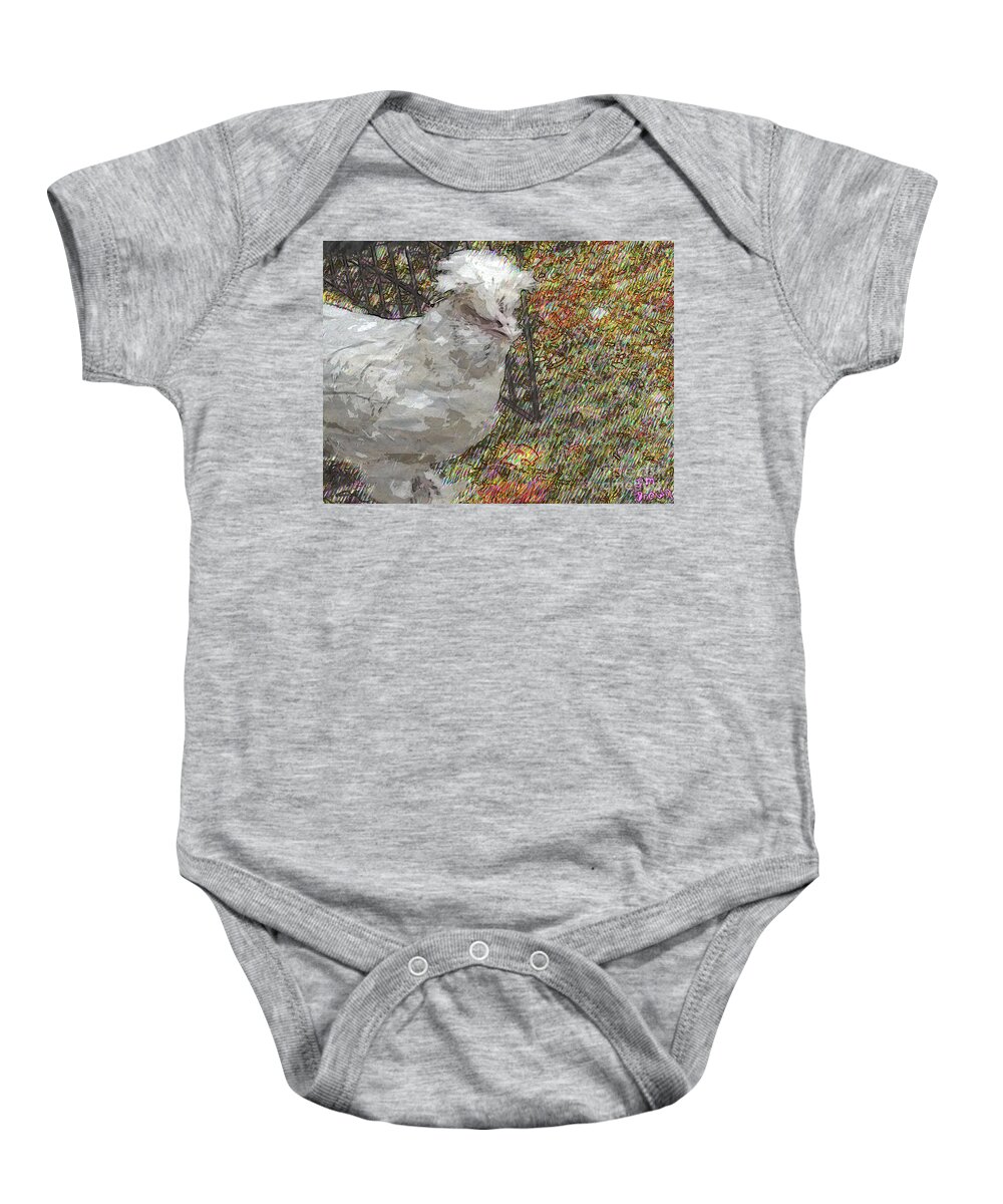 Bird Baby Onesie featuring the photograph Mrs. Sultan Painted by Donna Brown