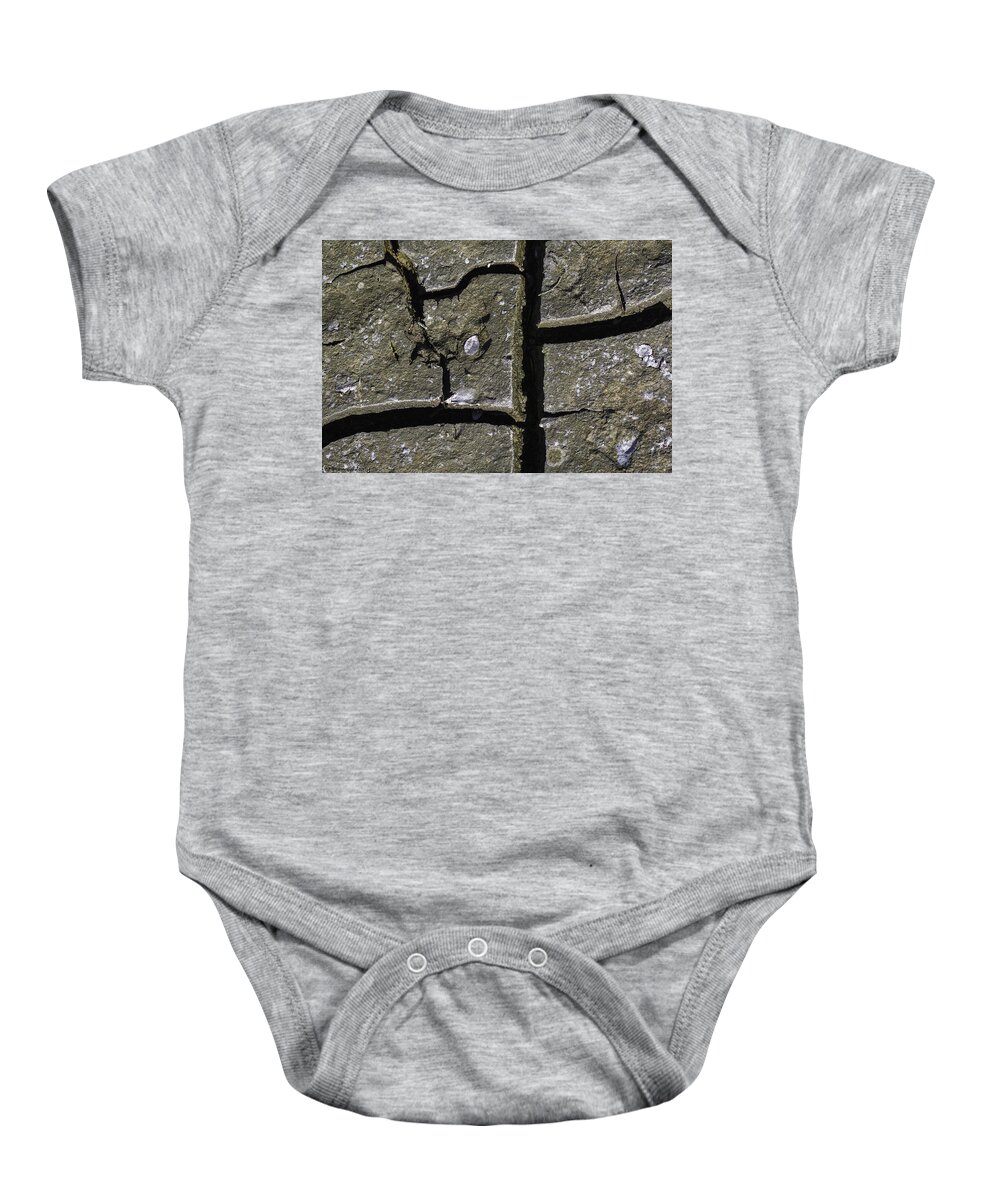 Mud Baby Onesie featuring the photograph Mud Abstraction by Fran Gallogly