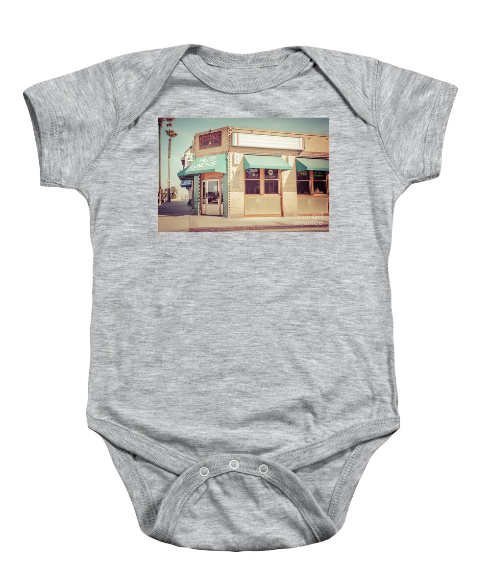 1950s Baby Onesie featuring the photograph Mutt Lynch's Newport Beach Vintage Picture by Paul Velgos