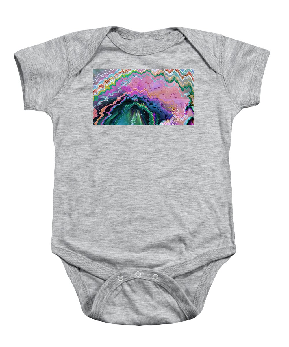 Nebula Baby Onesie featuring the mixed media Nebula by Carl Hunter