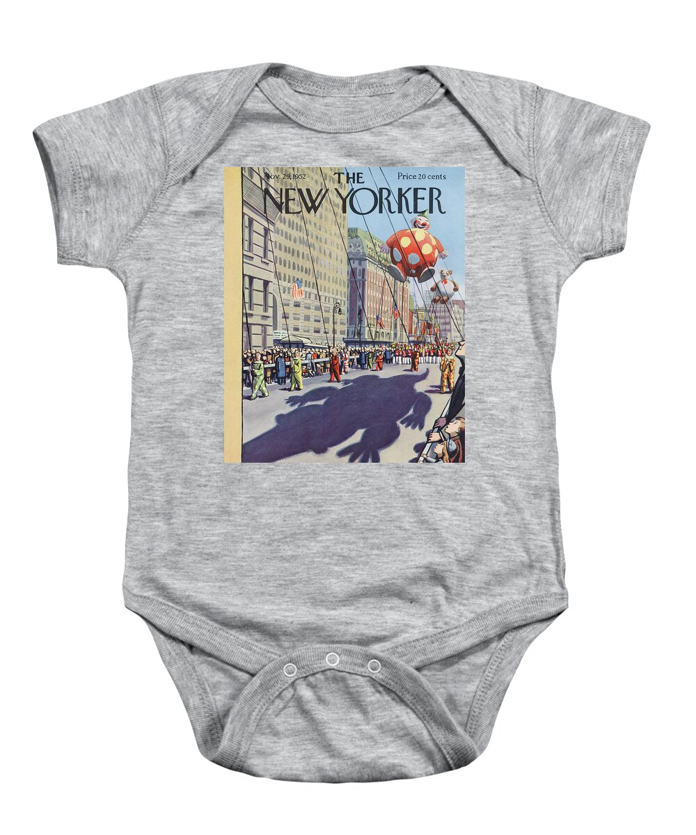 Party Baby Onesie featuring the painting New Yorker November 29th, 1952 by Arthur Getz